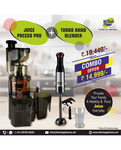 Combo Juice Presso Pro + Turbo Hand Blender - New Arrivals